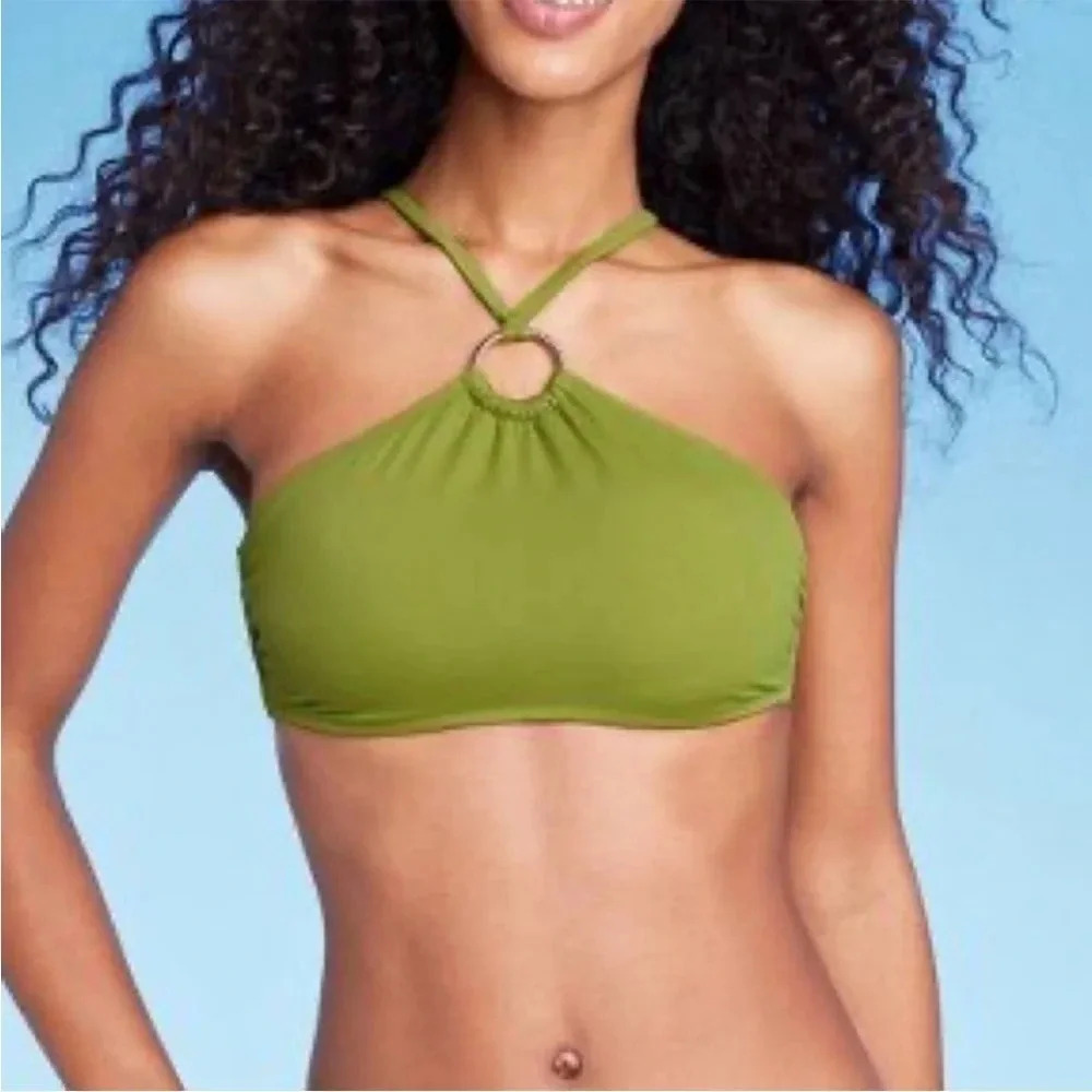 Shade & Shore lime green bikini top